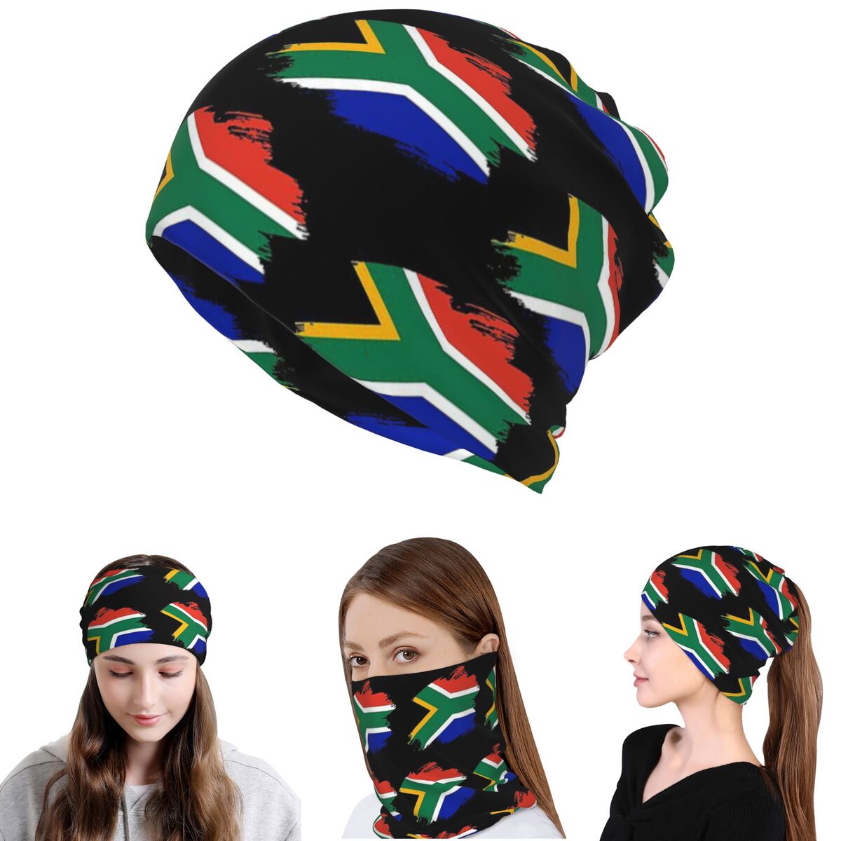 Knit Beanie Hat Warm - Bandana con bandiera dei Springboks sudafricani,
