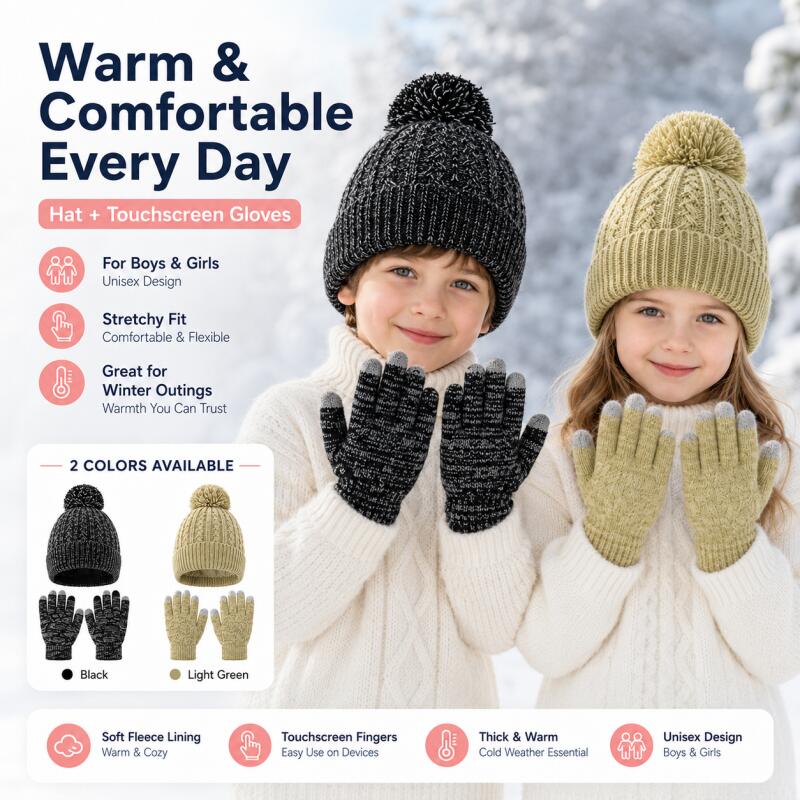 Set di cappello invernale in m - Touch Screen Gloves recensione e prezzo
